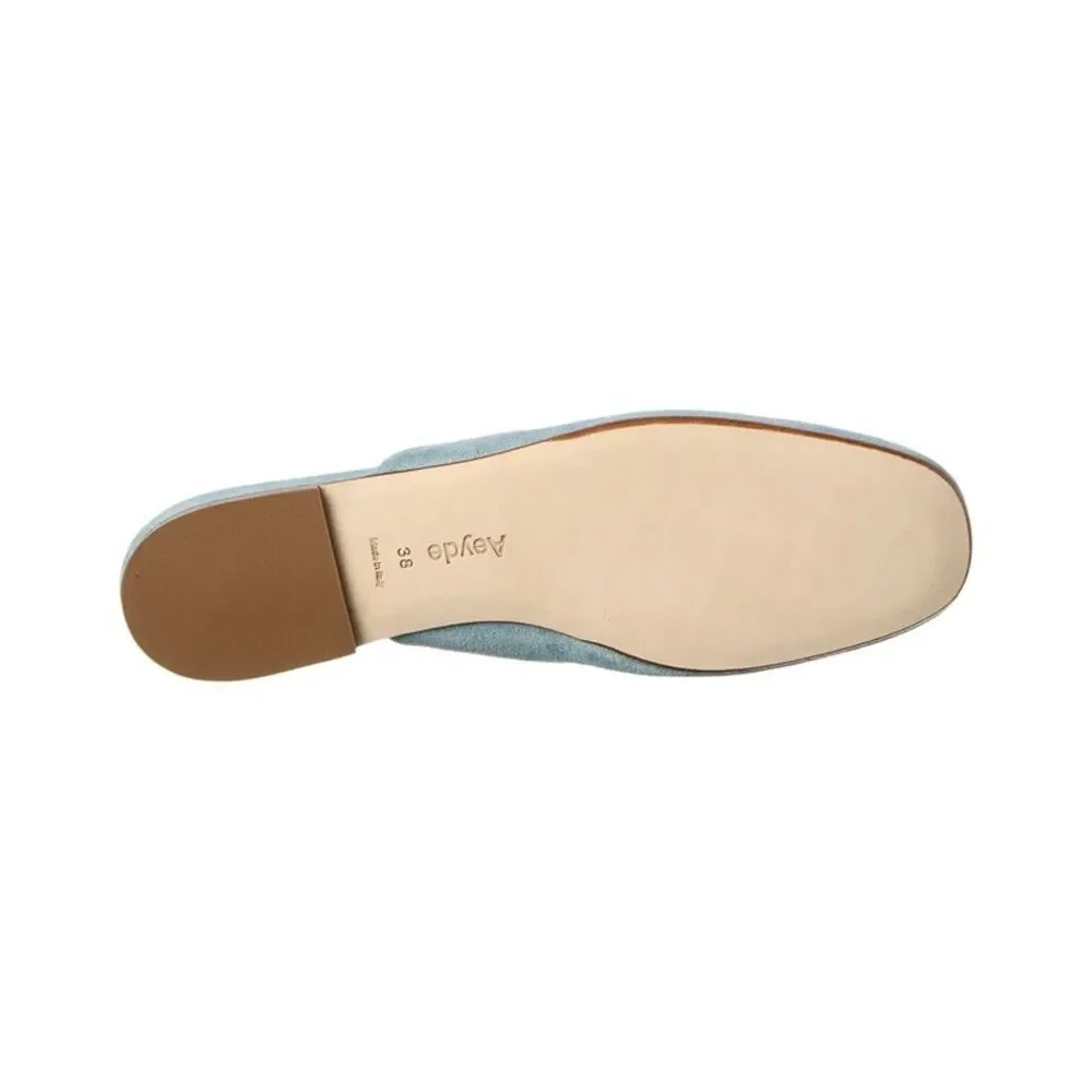 Aeyde Rega Suede Mule, Blue